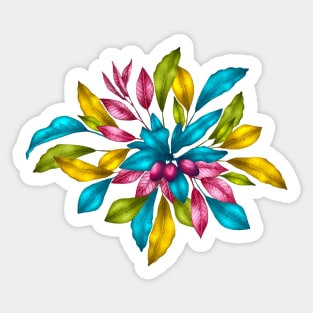 Exotic Miracle Berries in Rainbow Colors Sticker